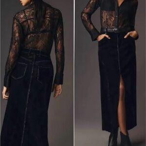 BLANKNYC denim maxi skirt - the reade crop skinny - size 28 - NWT